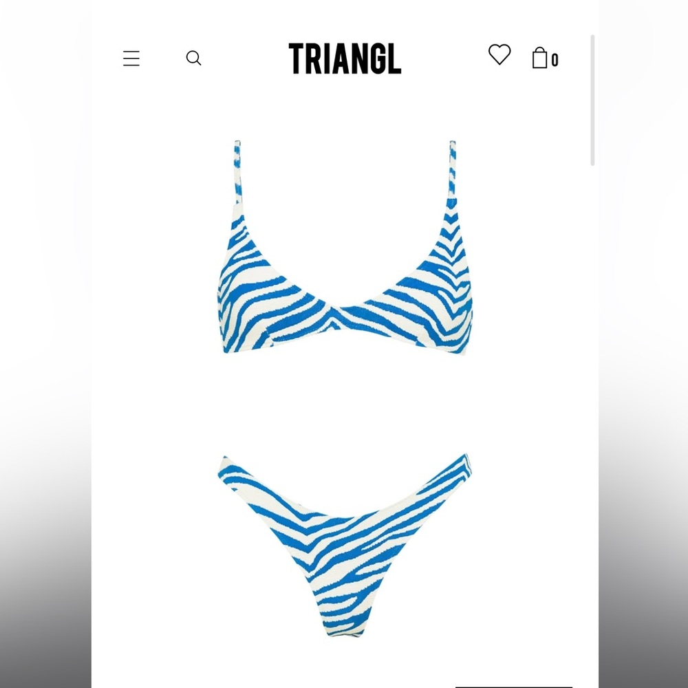 Triangl bikini set worn twice perfect condition